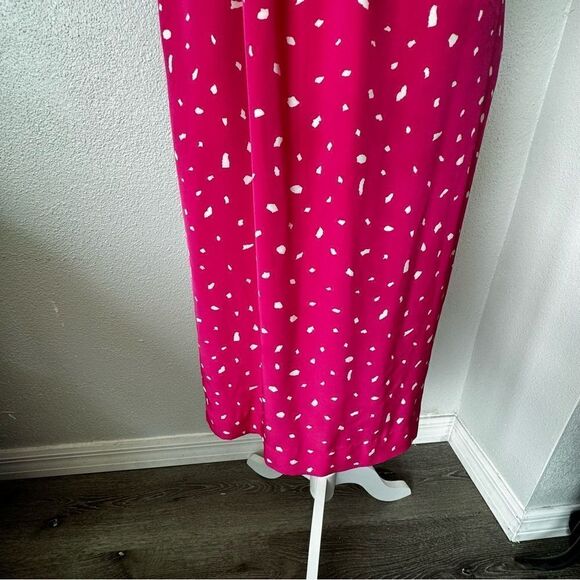 Liz Claiborne Y2K Maxi Dress Pink White Romantic SZ 4 - Picture 12 of 15